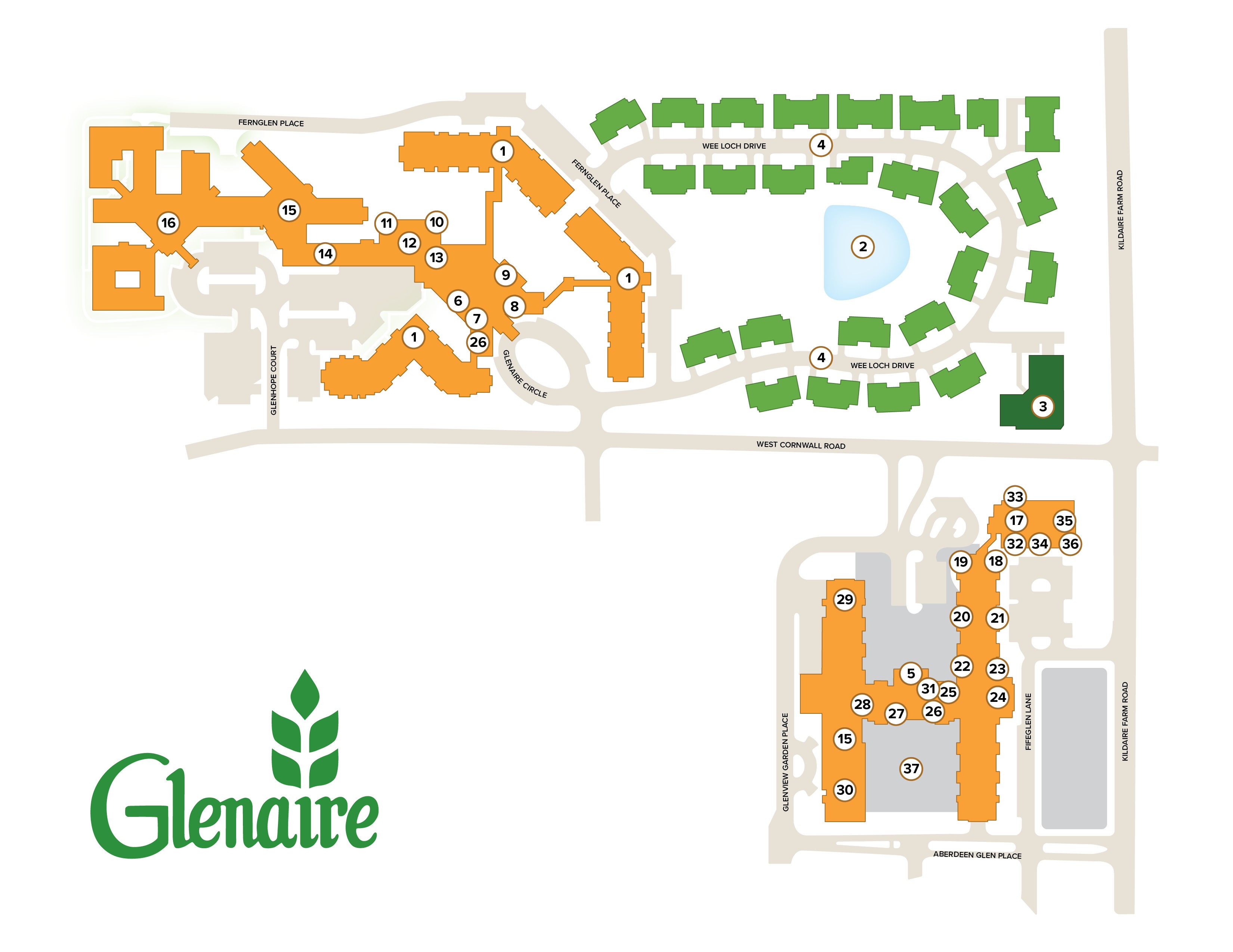 Glenaire Community Map
